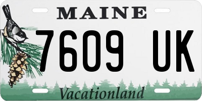 ME license plate 7609UK