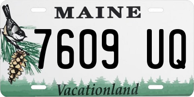 ME license plate 7609UQ