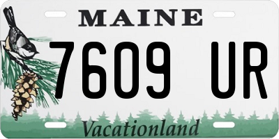 ME license plate 7609UR