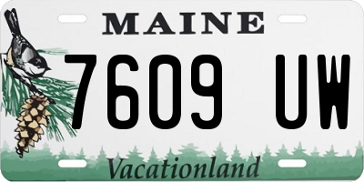 ME license plate 7609UW