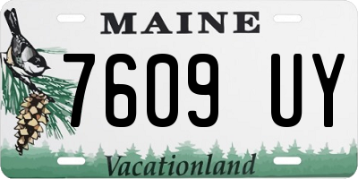 ME license plate 7609UY