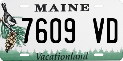 ME license plate 7609VD