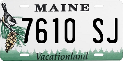 ME license plate 7610SJ