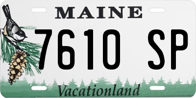 ME license plate 7610SP