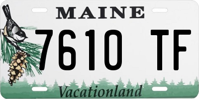 ME license plate 7610TF