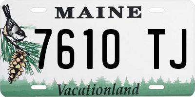 ME license plate 7610TJ