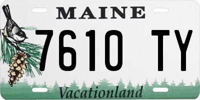 ME license plate 7610TY