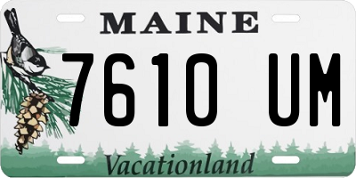 ME license plate 7610UM