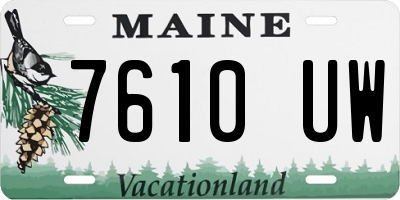 ME license plate 7610UW