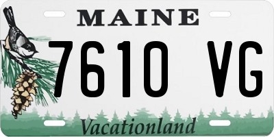 ME license plate 7610VG