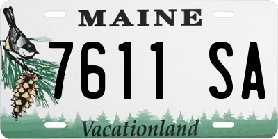 ME license plate 7611SA