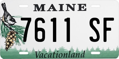 ME license plate 7611SF