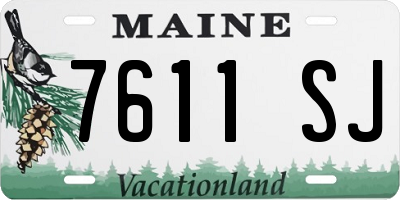ME license plate 7611SJ