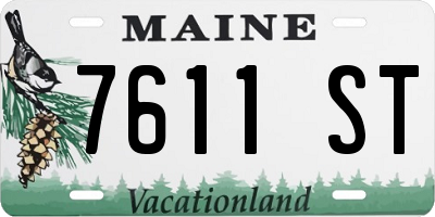 ME license plate 7611ST