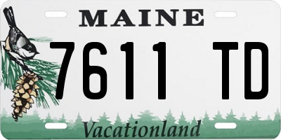 ME license plate 7611TD