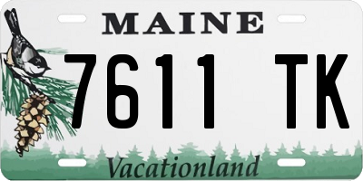 ME license plate 7611TK
