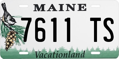 ME license plate 7611TS