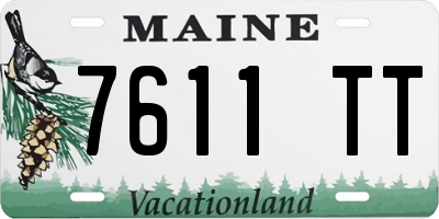 ME license plate 7611TT