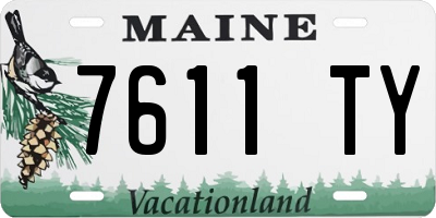 ME license plate 7611TY