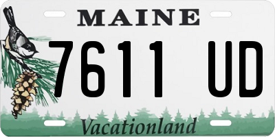 ME license plate 7611UD