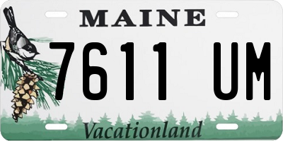 ME license plate 7611UM