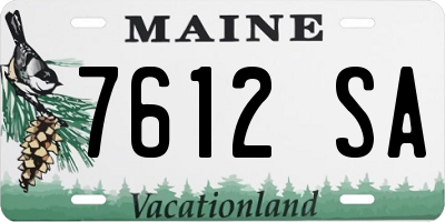 ME license plate 7612SA