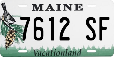 ME license plate 7612SF