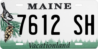 ME license plate 7612SH