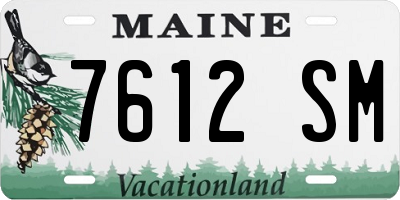 ME license plate 7612SM