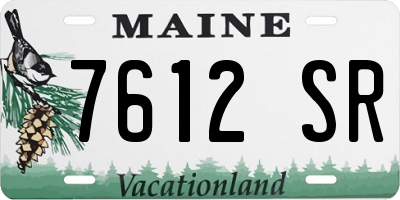 ME license plate 7612SR
