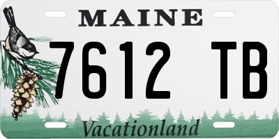 ME license plate 7612TB