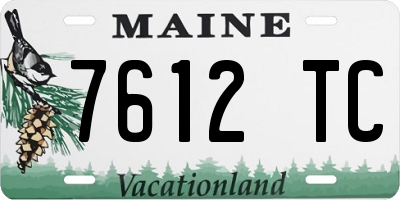 ME license plate 7612TC