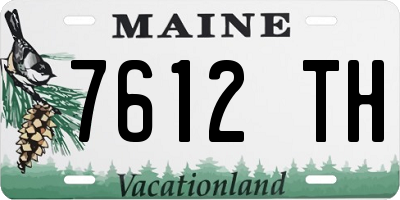 ME license plate 7612TH