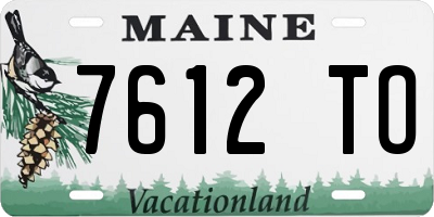 ME license plate 7612TO