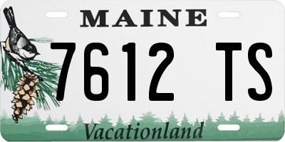 ME license plate 7612TS