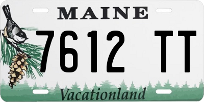 ME license plate 7612TT