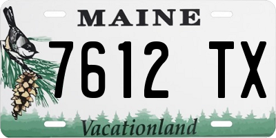 ME license plate 7612TX