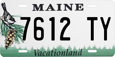 ME license plate 7612TY