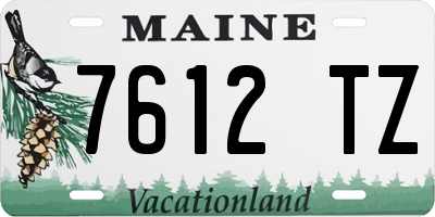 ME license plate 7612TZ