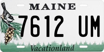 ME license plate 7612UM