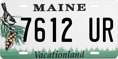 ME license plate 7612UR