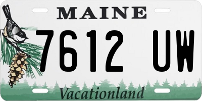 ME license plate 7612UW