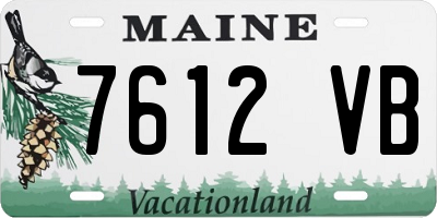 ME license plate 7612VB