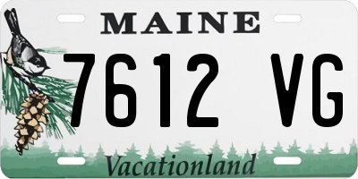 ME license plate 7612VG