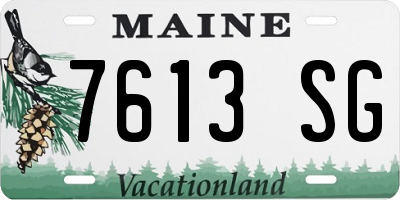 ME license plate 7613SG
