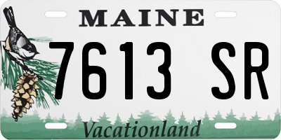 ME license plate 7613SR