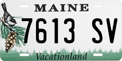 ME license plate 7613SV