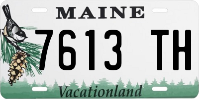 ME license plate 7613TH
