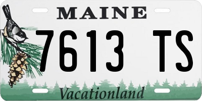 ME license plate 7613TS