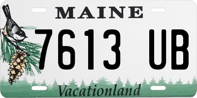 ME license plate 7613UB